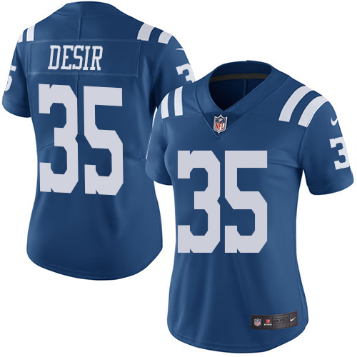 Indianapolis Colts 35 Limited Pierre Desir Royal Blue Nike NFL Women Rush Vapor Untouchable Jersey